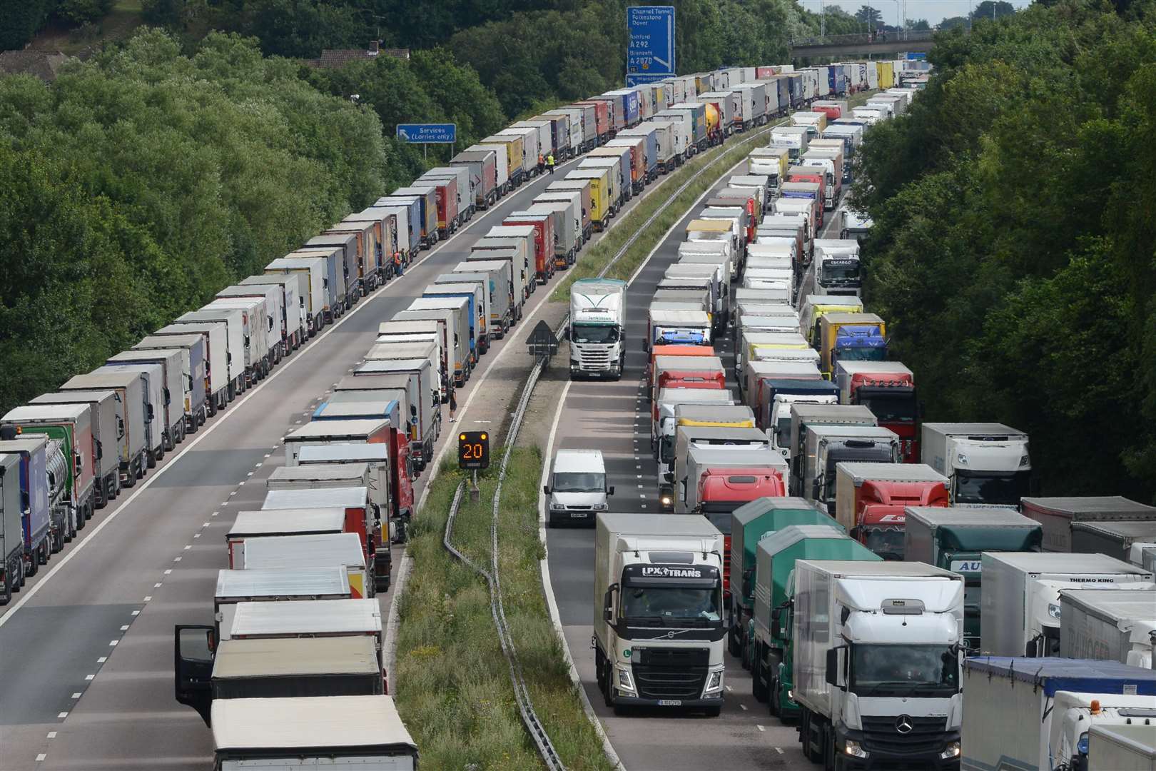 There are concerns Kent's motorways will become gridlocked - like in the summer of 2015 - if Britain leaves the EU without a deal on future trade and customs arrangements