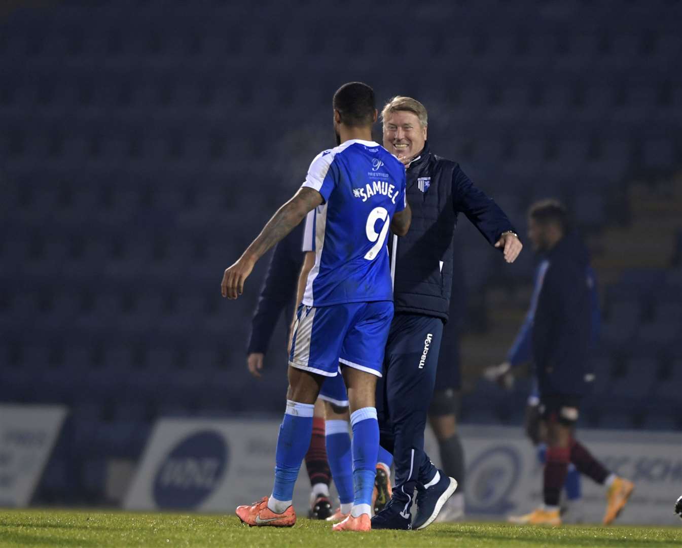 Assistant boss Paul Raynor delighted with Dominic Samuel's double Picture: Barry Goodwin