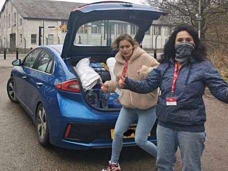 Volunteers have delivered supplies to the asylum seekers at Napier Barracks. Picture: Care4Calais