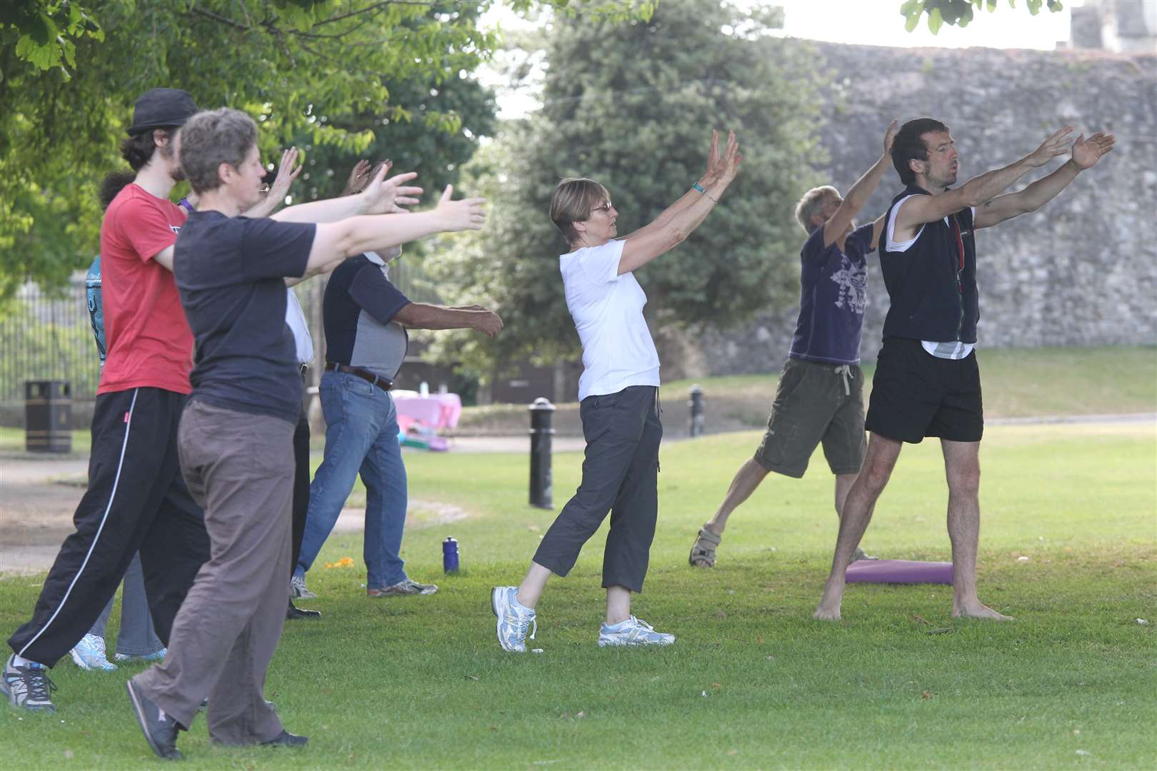 Combining fresh air and exercise at a tai chi session