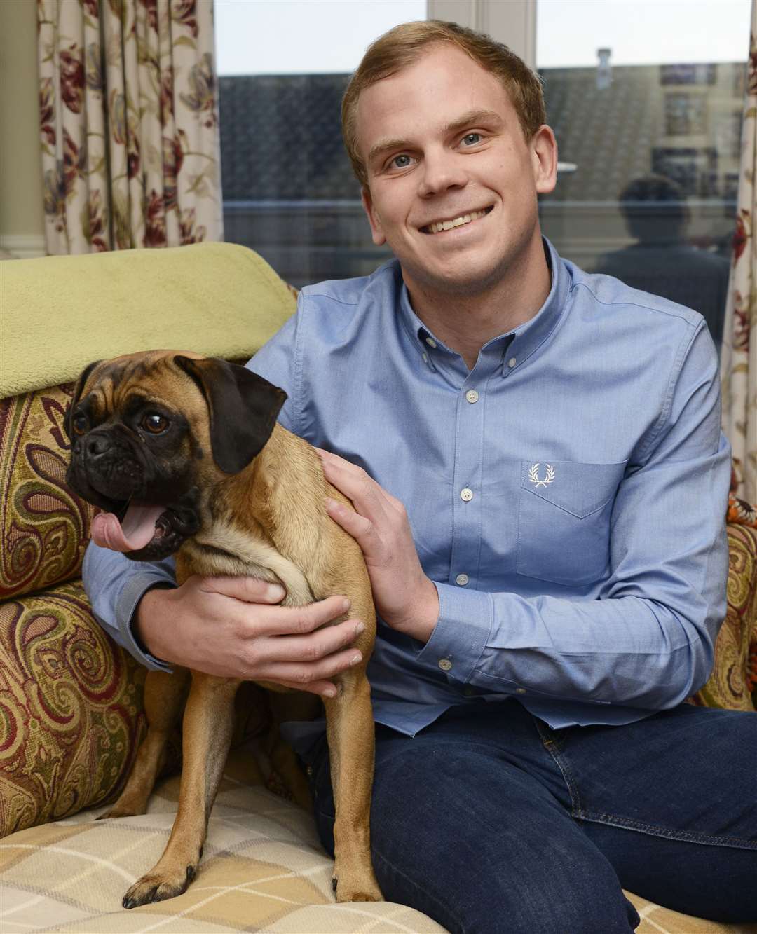 Toby with his beloved dog Simba