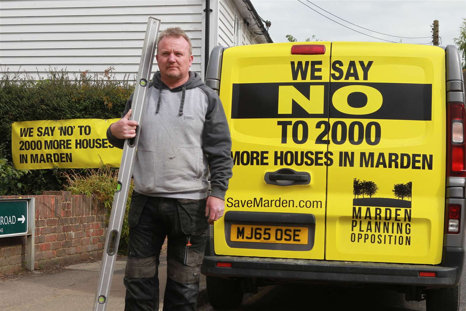 Paul, a local builder, from Monteray Homes, is against the proposal of 2,000 new properties being built in Marden. Picture by: John Westhrop (9776112)