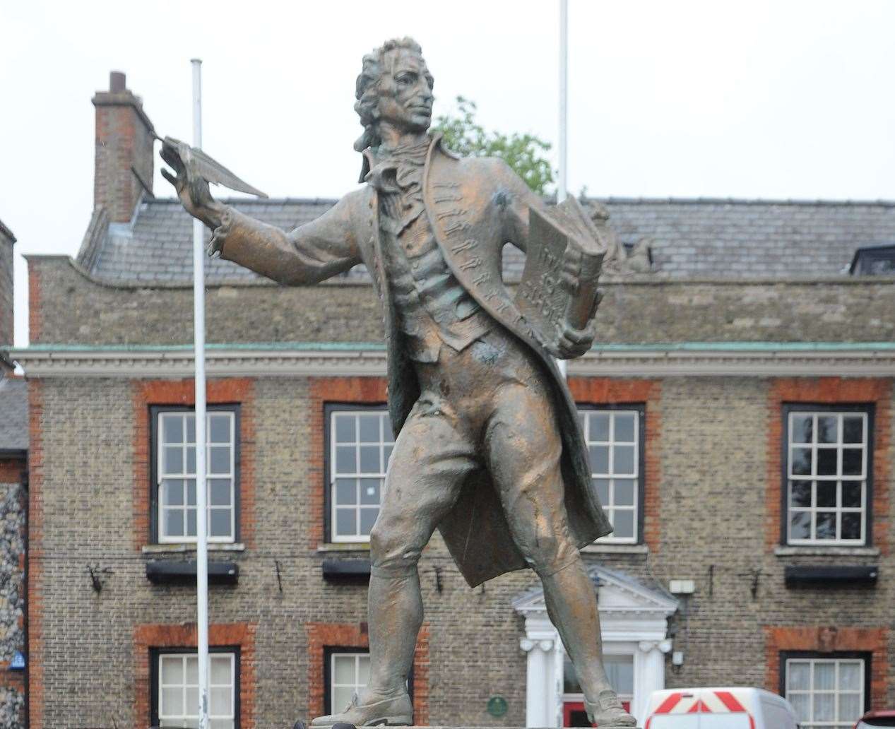 Thomas Paine is memorialised in his birthplace of Thetford, but no markers exist of his time in Kent. Picture: Mecha Morton