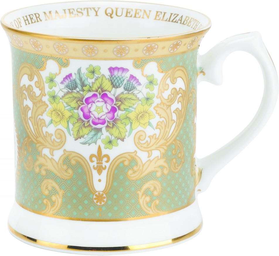 The Royal Worcester mug made to mark the Queen's birthday. Image: Buckingham Palace.
