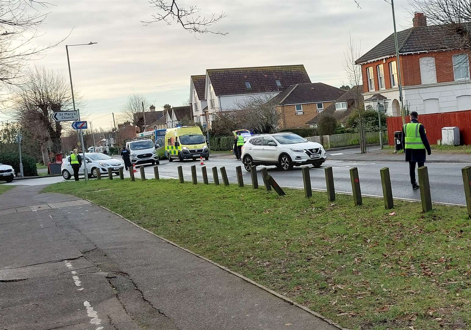 The incident happened outside Towers School earlier this month