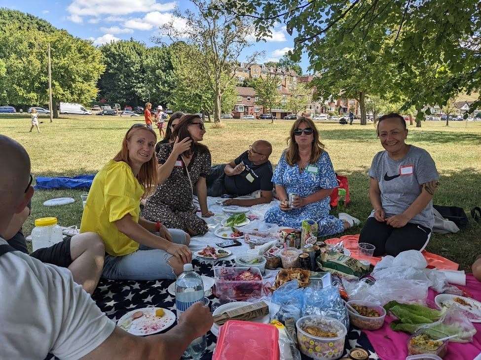 The group recently had a picnic in the sunshine