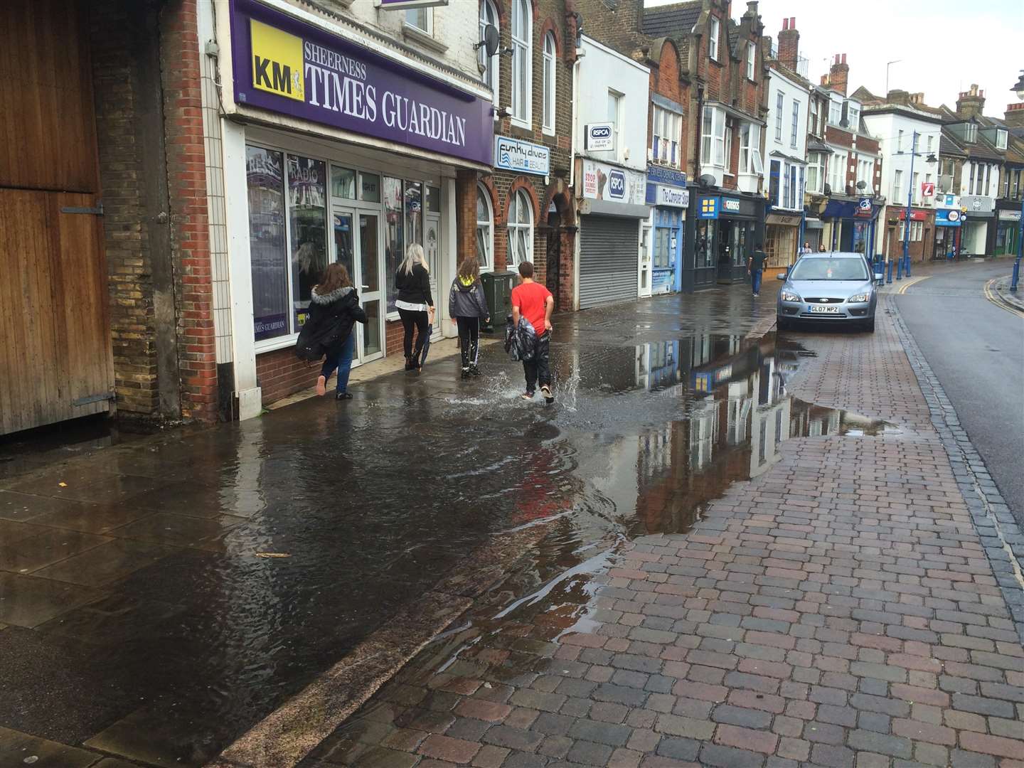 Flooded: June 2016 in Sheerness High Street (5960072)