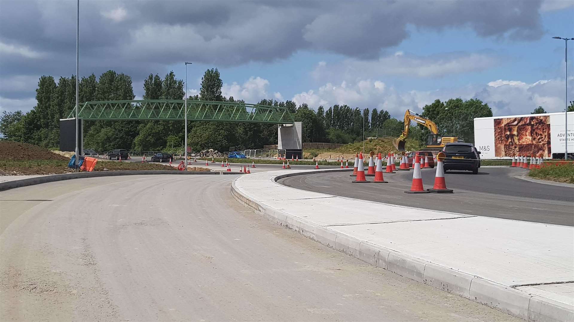 Work to install the new walkway was completed six hours ahead of schedule. Picture: Highways England