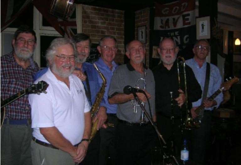 Dr Jazz celebrating their 40th year at the Duke of Wellington, in 2013
