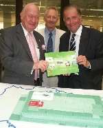 County councillor Alex King, Mike Evans, county economic development officer, and Roger Gale, MP for Thanet North