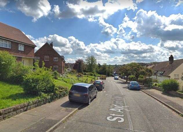 The assault was reported to have taken place in St Aidan's Way, Gravesend. Photo: Google Earth