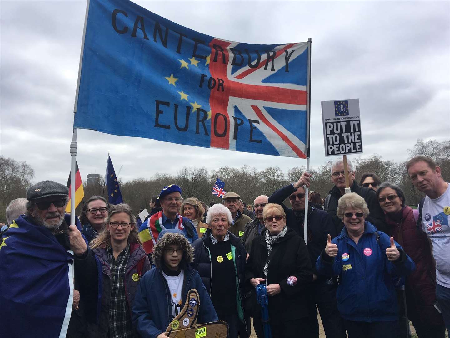 Canterbury for Europe campaigners in London. Picture: Anna MacSwan (8021959)