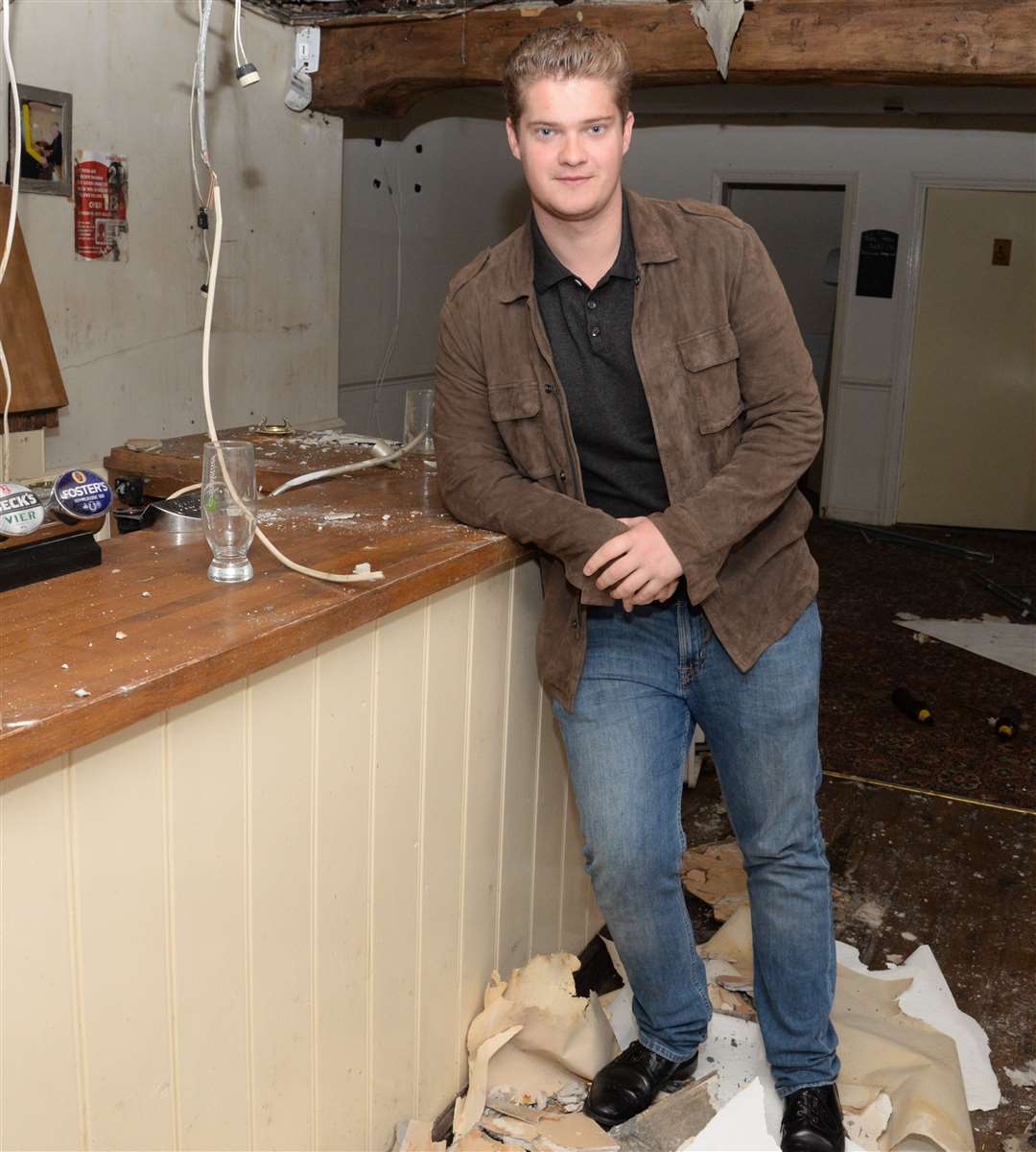 Developer Alistair Noel inside the derelict pub