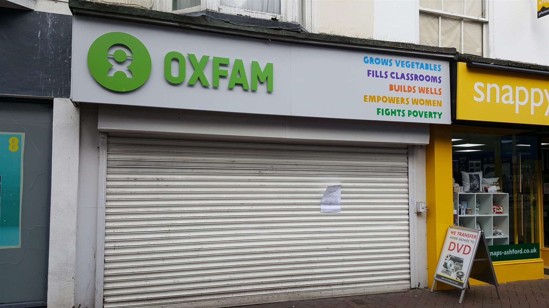 Oxfam has closed