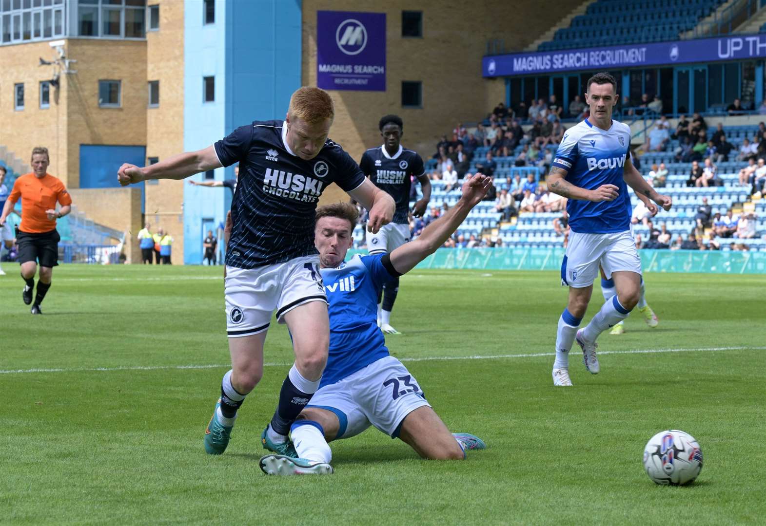 Conor Masterson fouls Duncan Watmore for the Millwall first half penalty Picture: Keith Gillard