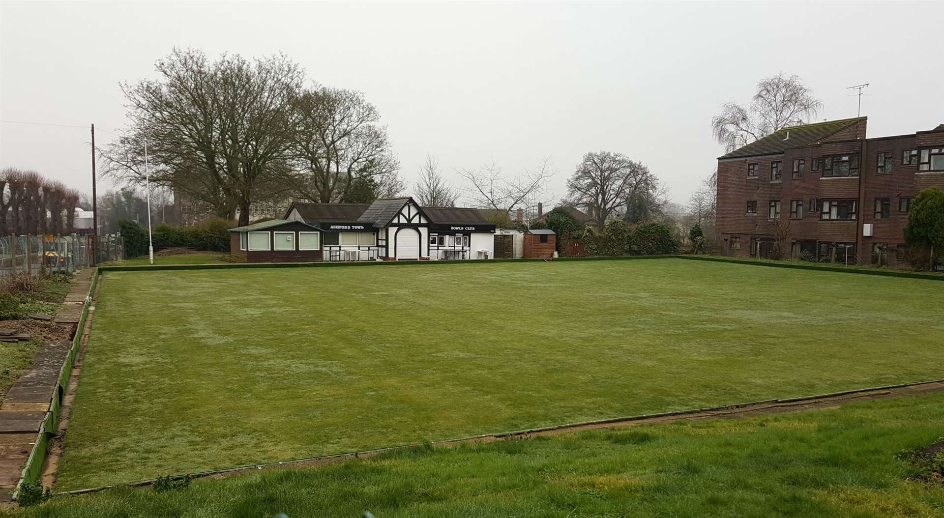 The current location of Ashford Town Bowls Club in Vicarage Lane