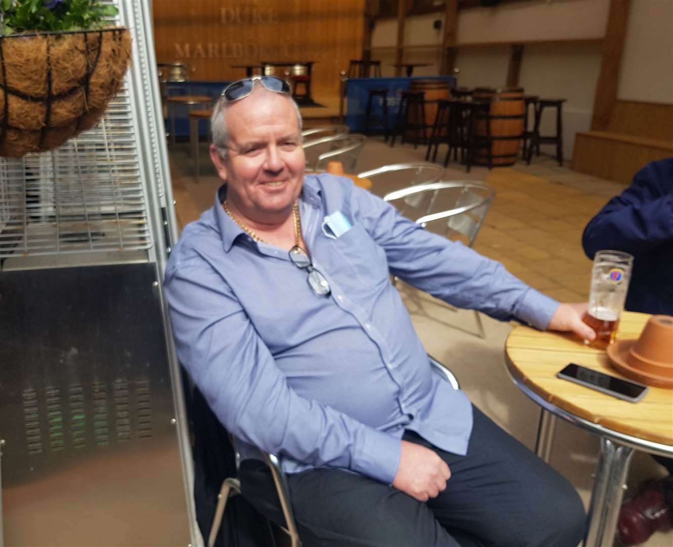 Jay Jones was out for a beer after pubs reopened