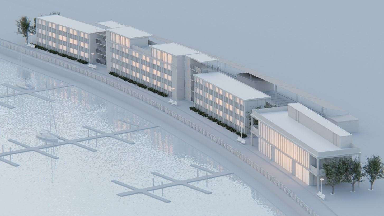 New CGIs have been revealed to show how the motel planned for Dover will look. Pictures: The Electric Motel Company Ltd