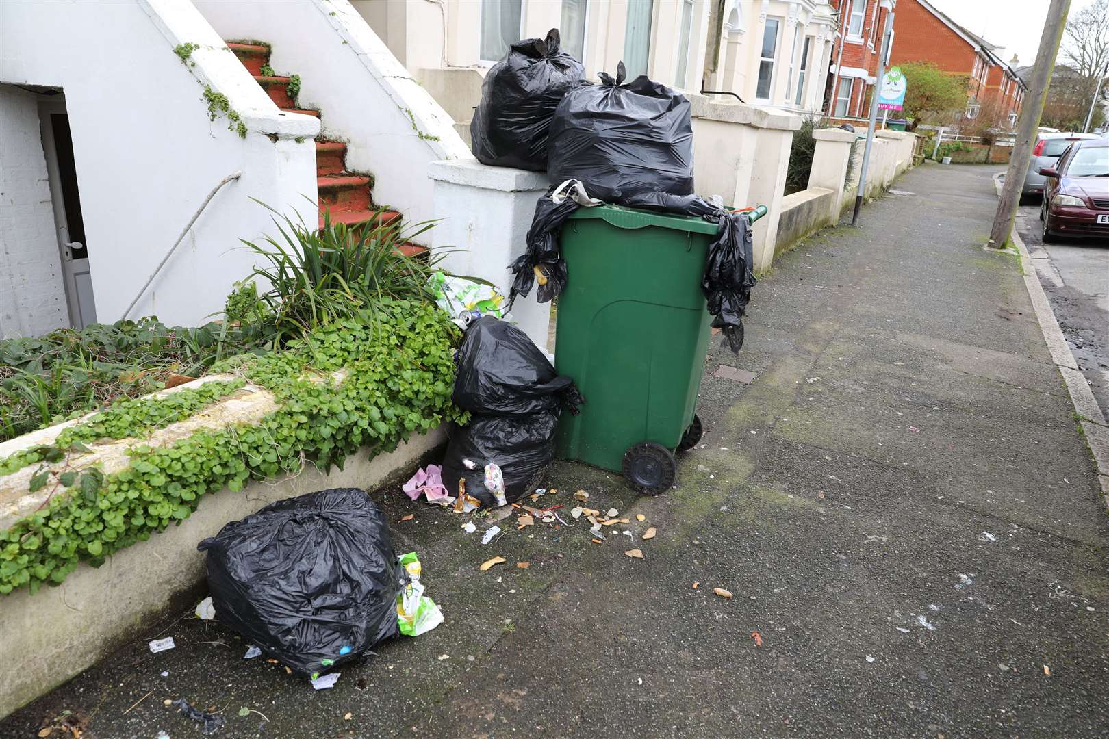 Russell Taylor wants to leave Folkestone due to the untidy nature of their street. Picture: Andy Jones
