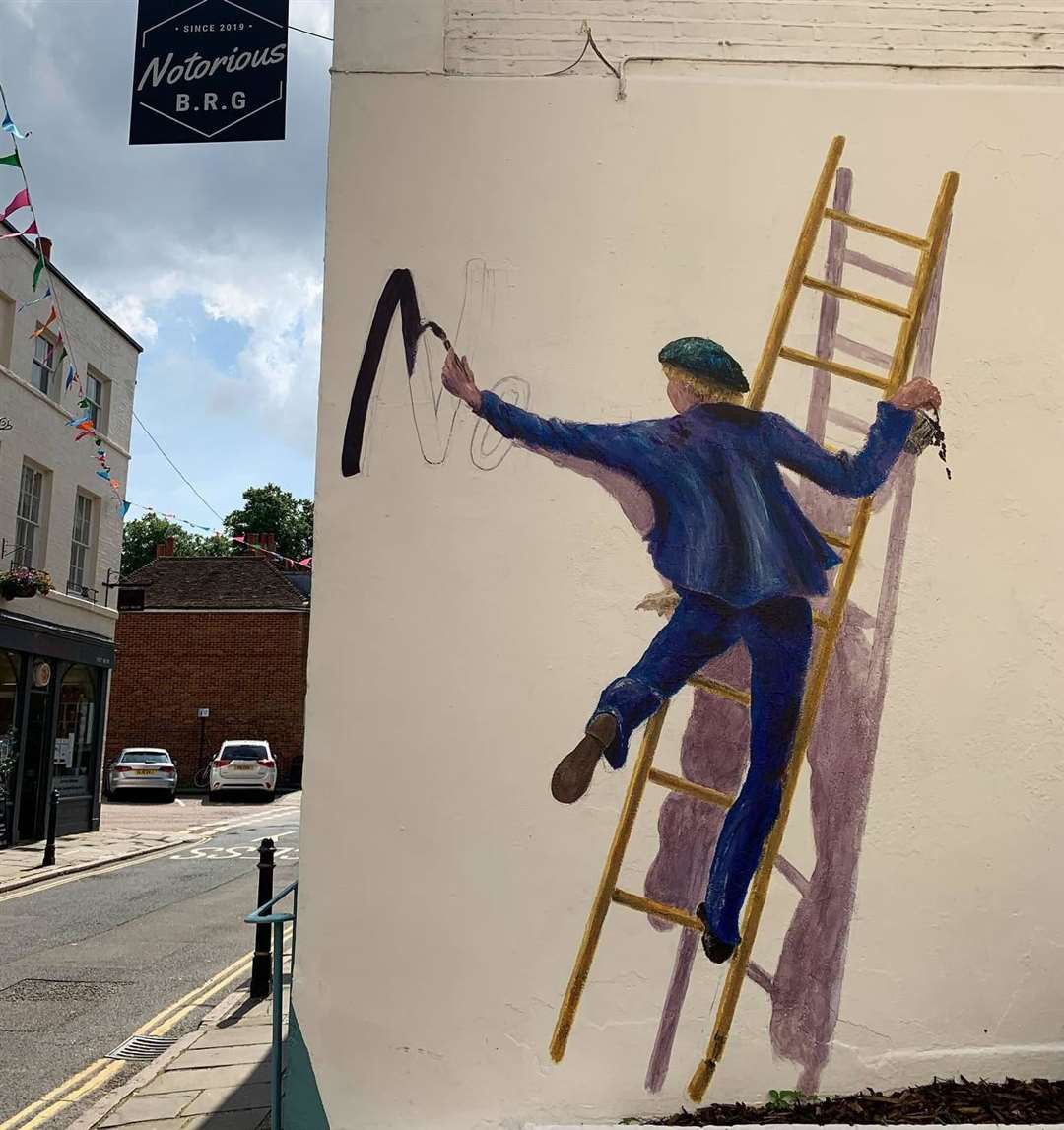 Lief Bruylant's mural at The Notorious BRG in Castle Street, Canterbury. Picture: Jonny Wall
