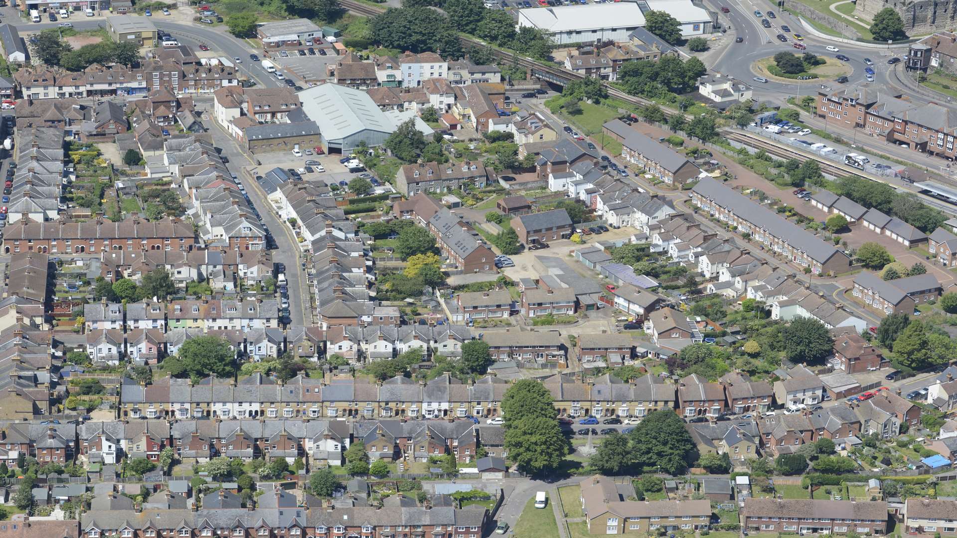 Aerial shot of Canterbury city centre. Picture: Simon Burchett.