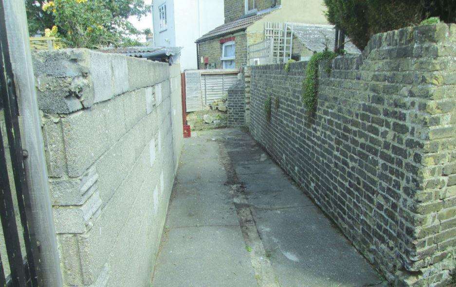 After: the Gillingham alleyway pictured following the clean up