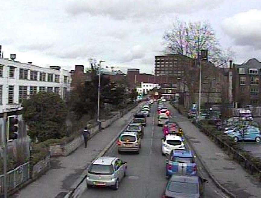 Traffic in Maidstone. Pic: KCC Highways