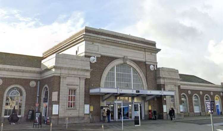 A fire occurred at Margate train station. Photo: Google maps
