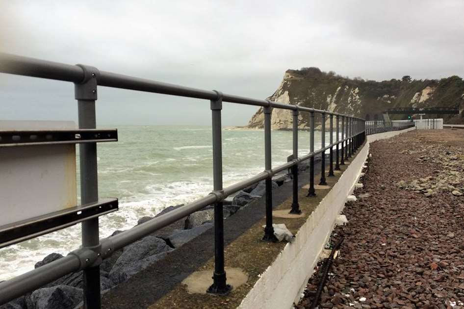 Scene of the rescue, Shakespeare Beach, Dover. Picture courtesy of Folkestone Coastguard