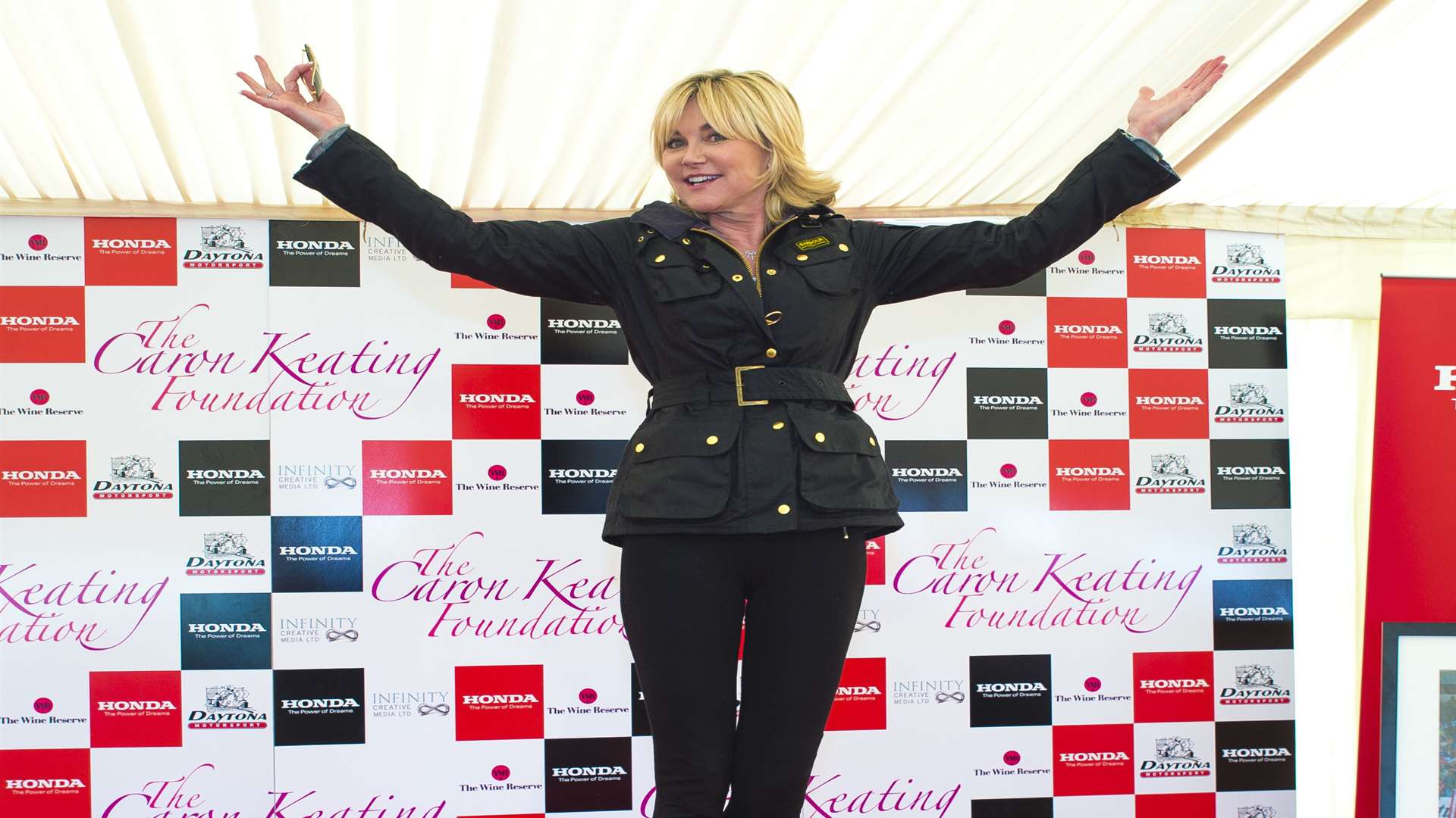 Anthea Turner was a guest at the kart race challenge