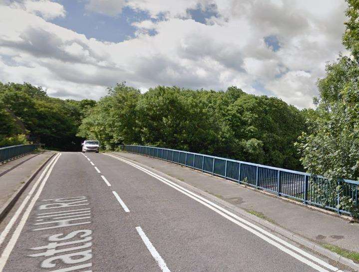 The incident happened in Matt Hill, Road where it goes over the M2, near Medway Services, Rainham (5443909)