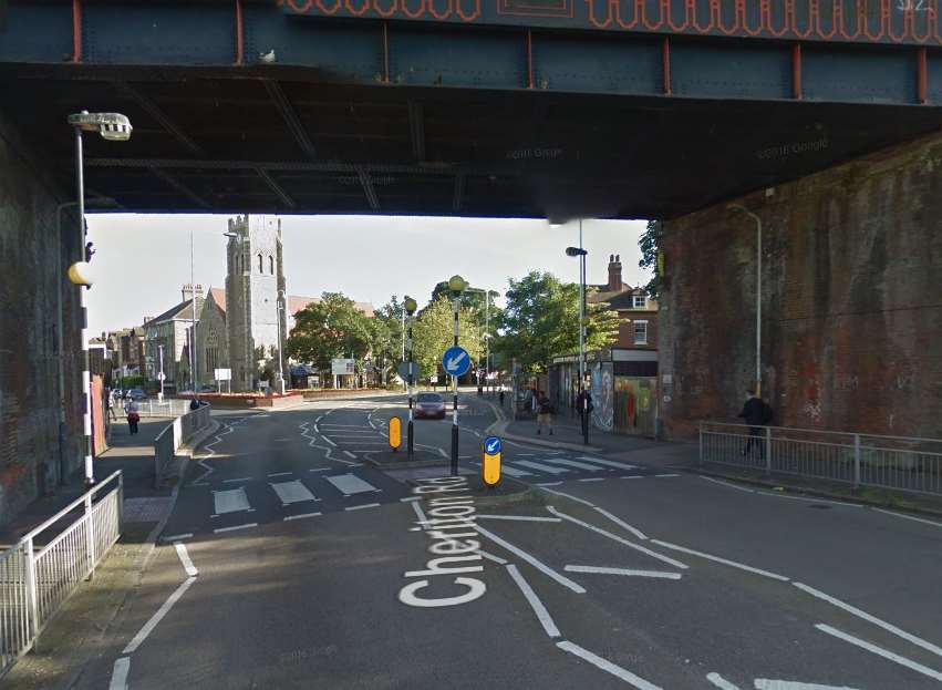 The zebra crossing next to Folkestone Central station. Picture: Google