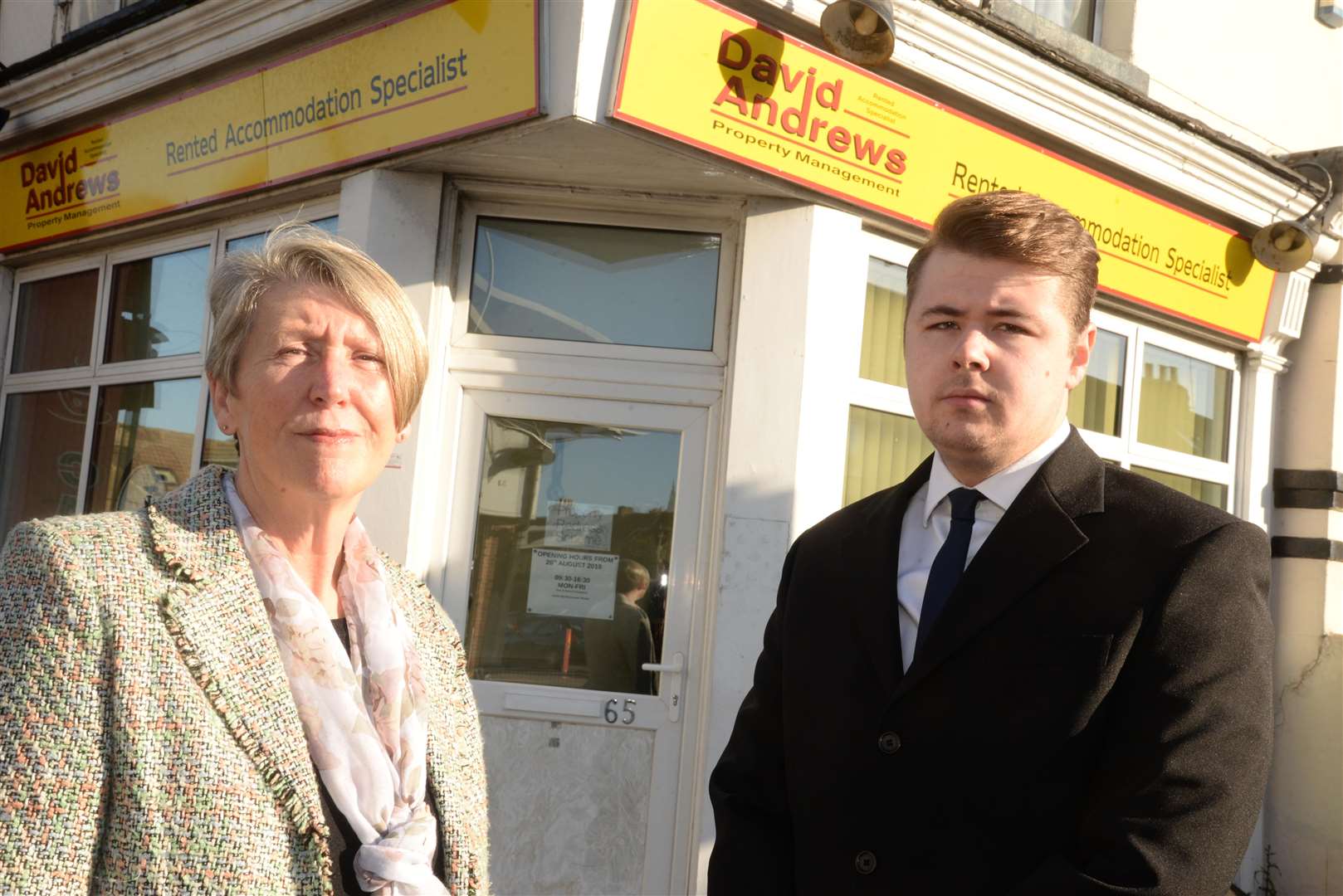 Manager Pat Crosby and senior negotiator Charlie Anderson of the David Andrews Letting Agency in Gillingham. Picture: Chris Davey