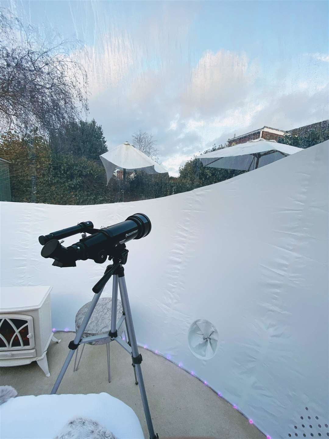 A telescope will give customers the chance to stargaze from the comfort of their beds