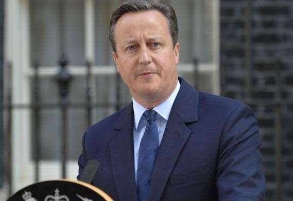 David Cameron announcing his resignation as Prime Minster in June 2016