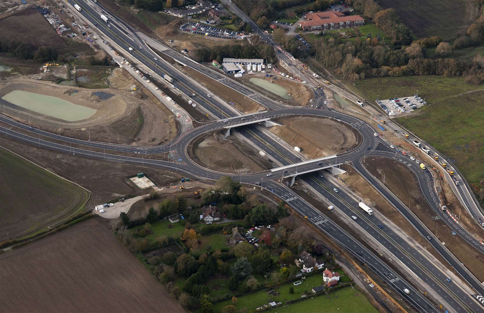 Junction 10a opened in October, but works are continuing on the site. Picture: Ady Kerry