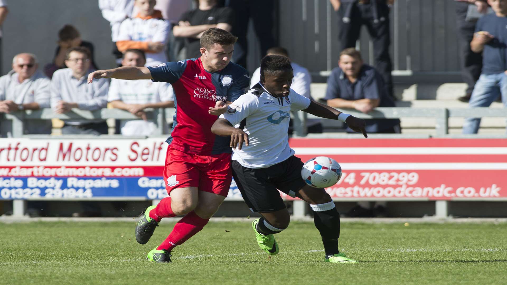 Kaka Dembele in action for Dartford against Weston-super-Mare Picture: Andy Payton