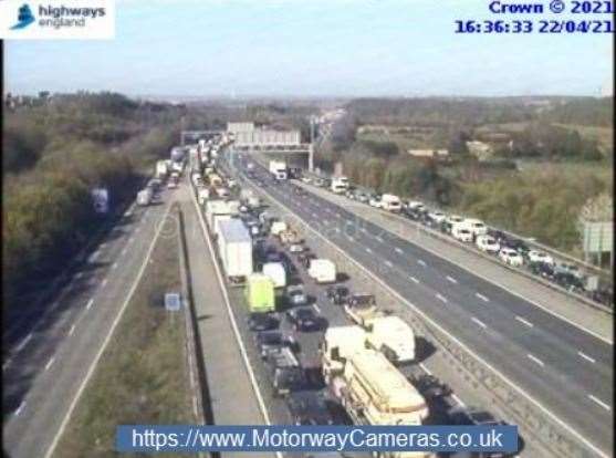 Motorway traffic camera of the M25 Anticlockwise Motorway, Swanley. Picture: Highways England