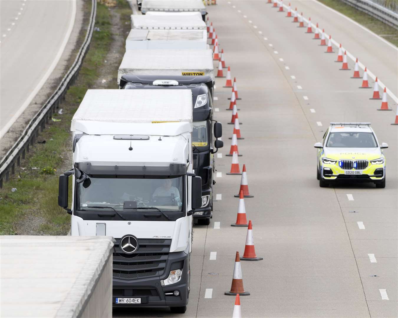 Operation Brock on the M20 will stay until after Easter. Picture: Barry Goodwin