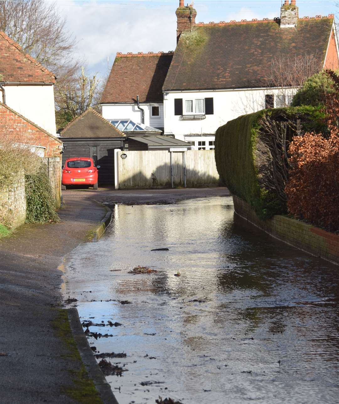 The Nailbourne heading towards The Causeway in Barham. Picture: Diana Forrest