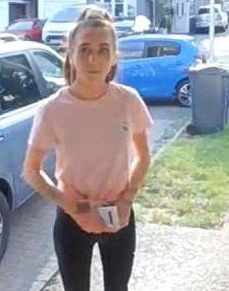 Amber Ward in Snodland. Image from Kent Police