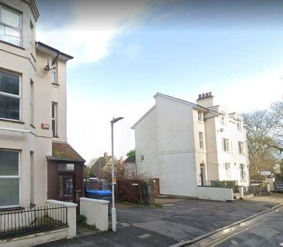 Three town centre flats are planned for vacant land in West Cliff Gardens, Folkestone. Picture: Google Maps