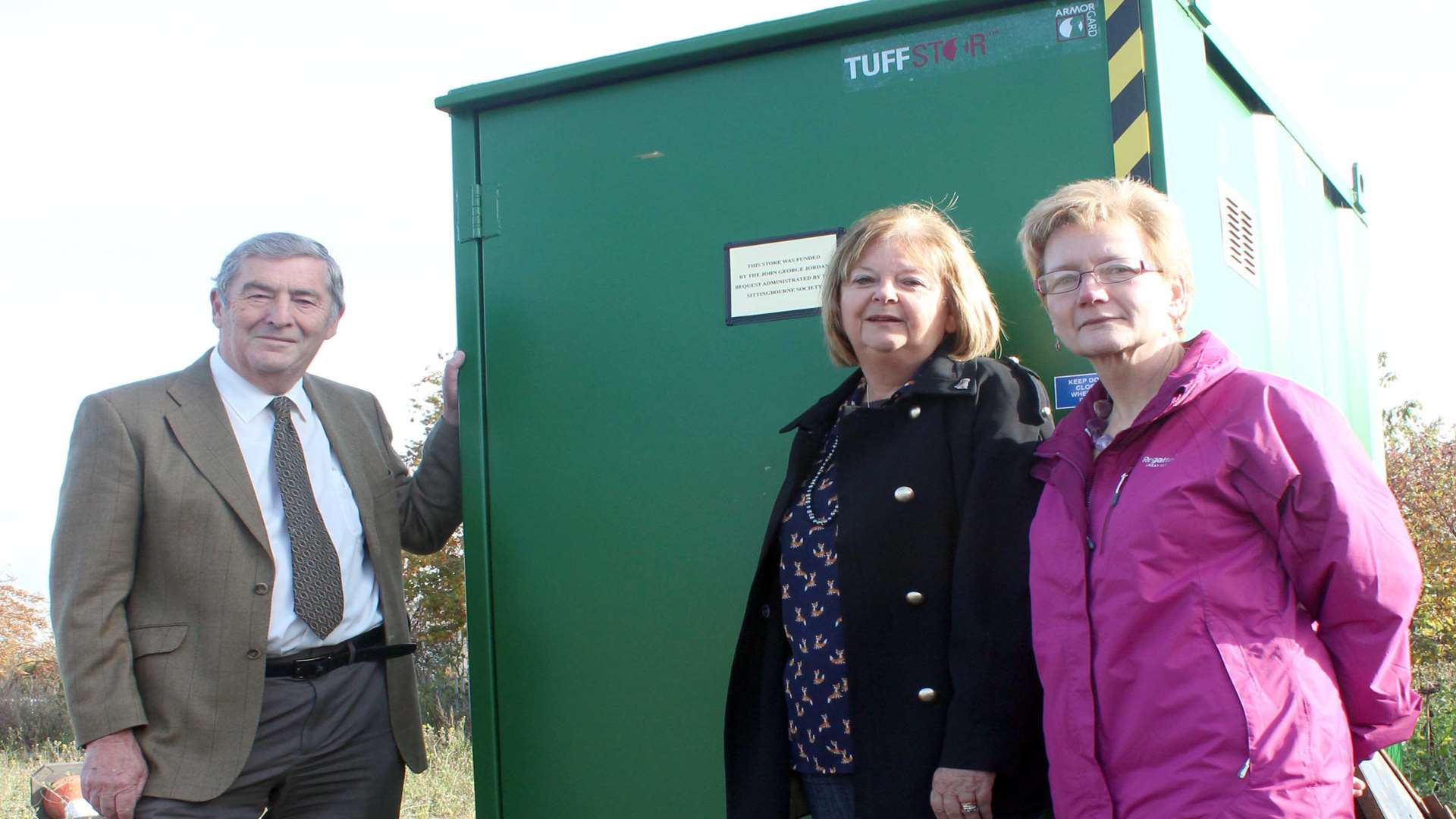 A lock-up at Milton Creek Country Park paid for with a grant from the John George Bequest Fund