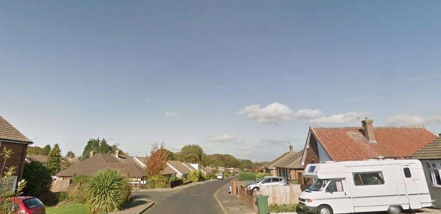 Neal Road in West Kingsdown where a woman and her dog were trapped in waist heigh water (12134746)
