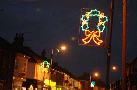 Christmas lights in Swanscombe from last year