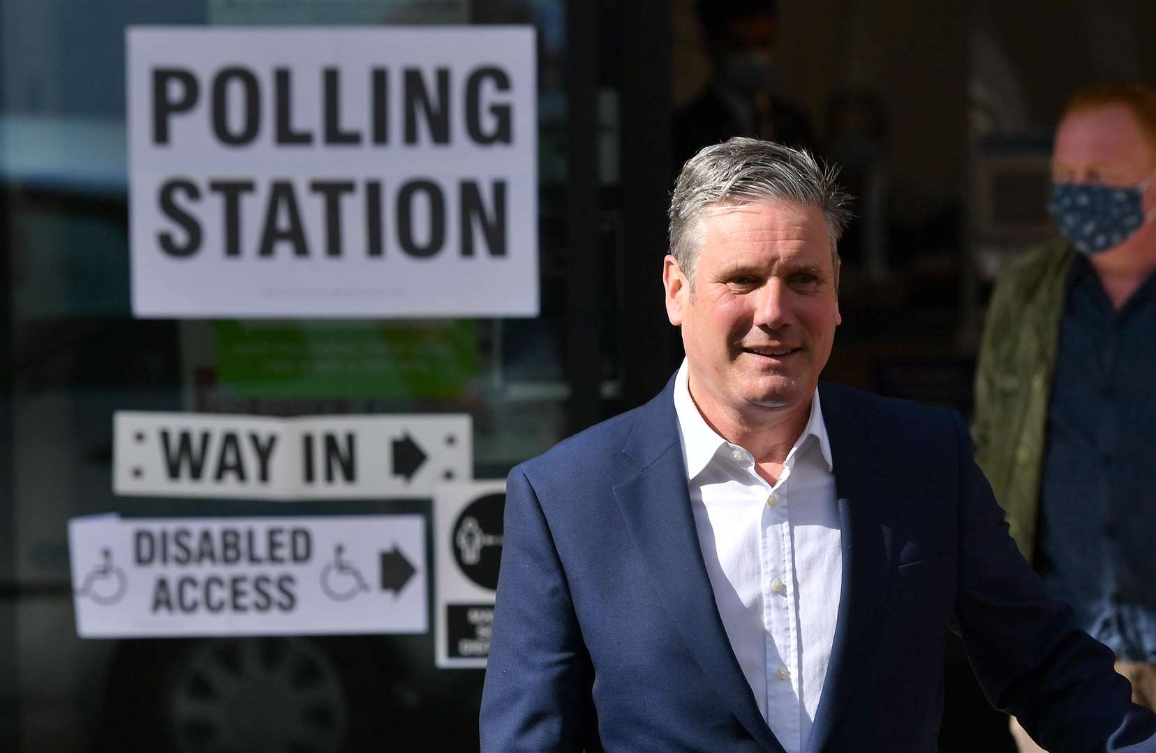 Labour leader Sir Keir Starmer on polling day (Dominic Lipinski/PA)