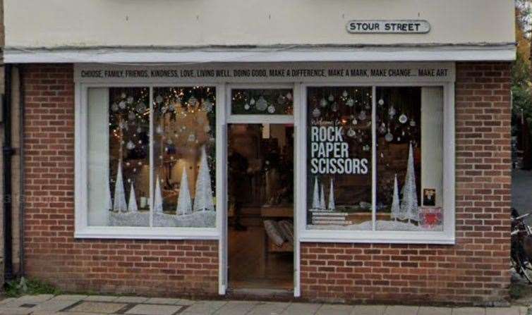 The Rock Paper Scissors was voted best lifestyle store in Kent. Picture: Google