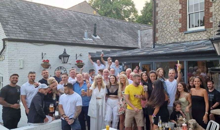 Sharon Wardell (pictured in white) has become the new landlady of the pub