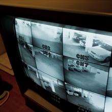 Footage from CCTV cameras being watched