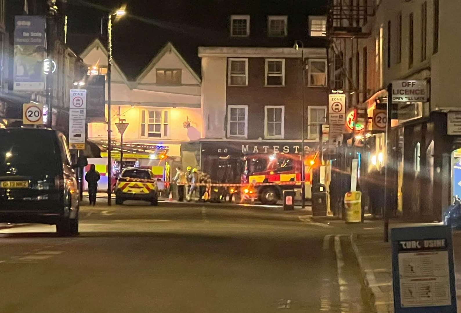 The scene of the pub fire in Maidstone high street. Picture: Russ Talliss